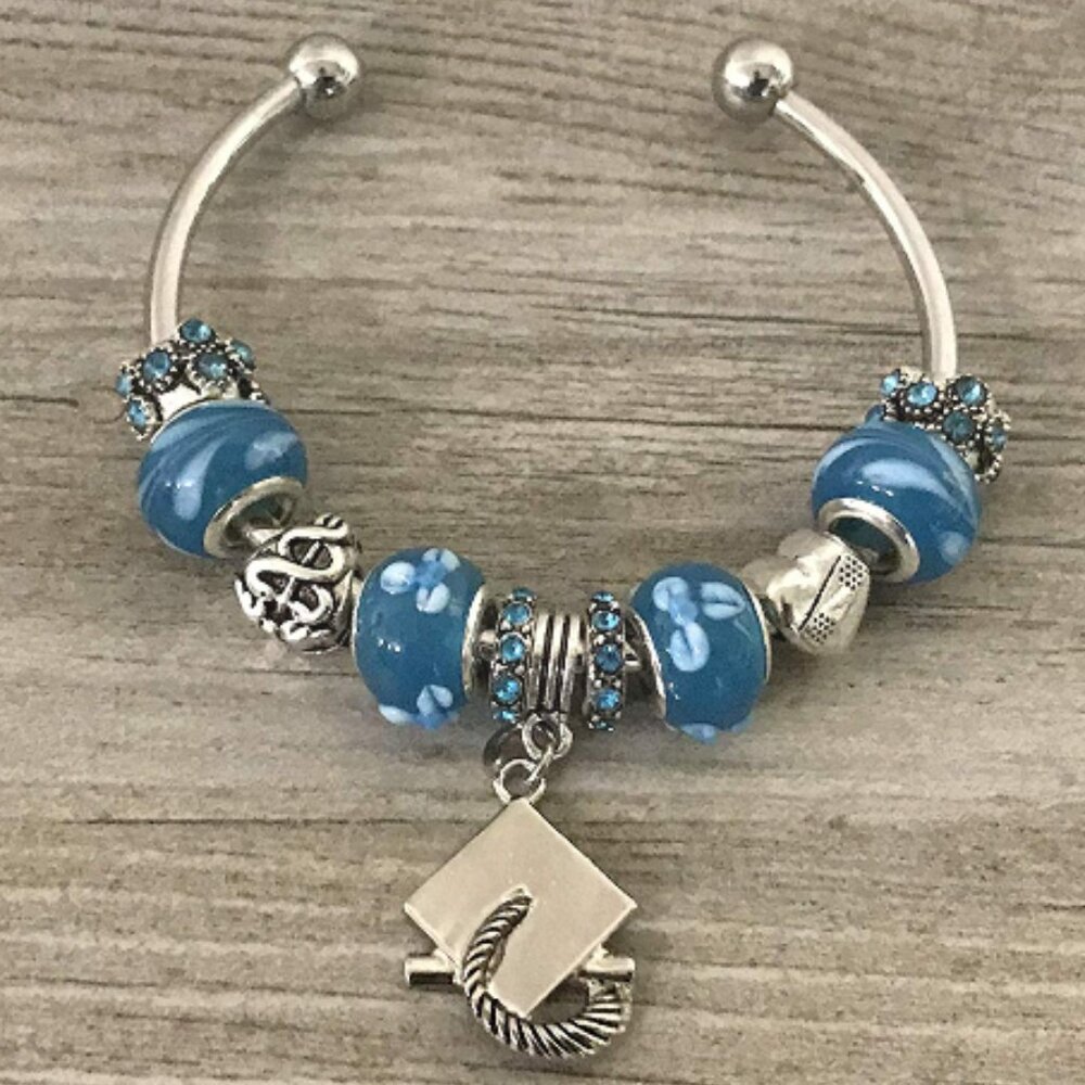 Nurse Graduation Gift, Nursing Graduation Charm Bracelet